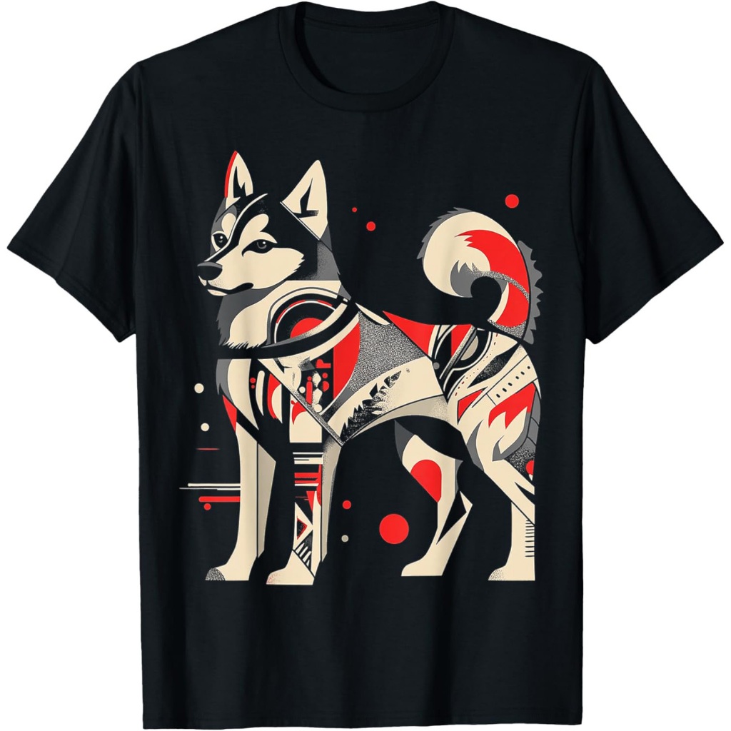 Kaos Husky Seni Hewan Peliharaan Motif Anjing Husky