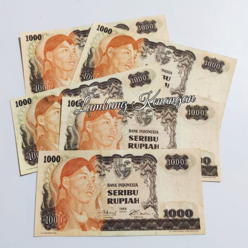 uang kuno Seri Sudirman 1000 Rupiah 1968