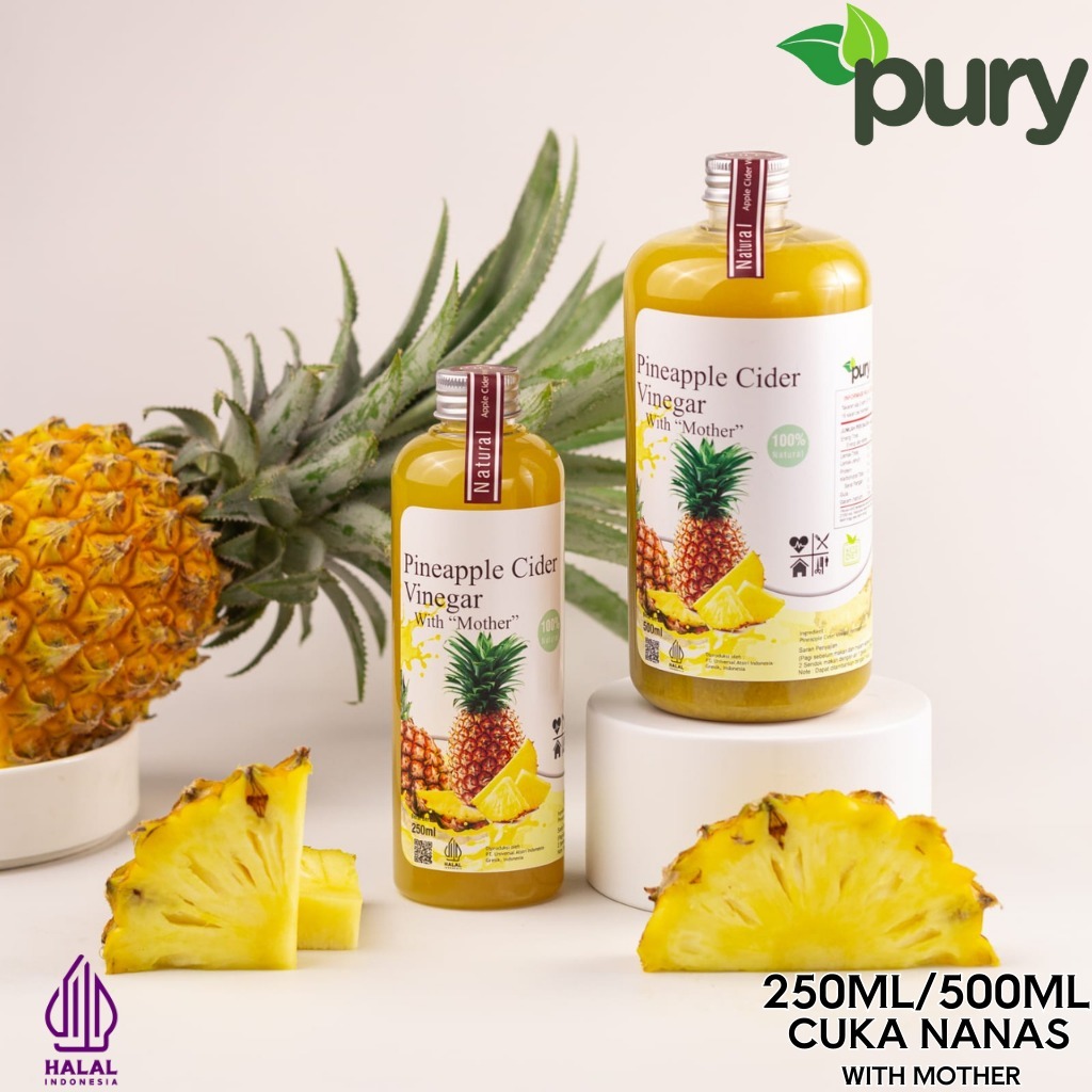 

CUKA NANAS 500 ML & 250 ML ORIGINAL WITH MOTHER/CUKA NANAS MURNI TANPA CAMPURAN/PINEAPPLE CIDER