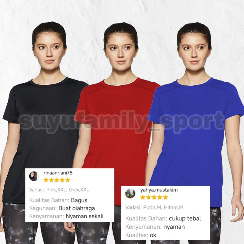 Atasan Lengan Pendek Polos / Atasan Pria / Kaos Running / Baju Voli / Atasan Dryfit Polos
