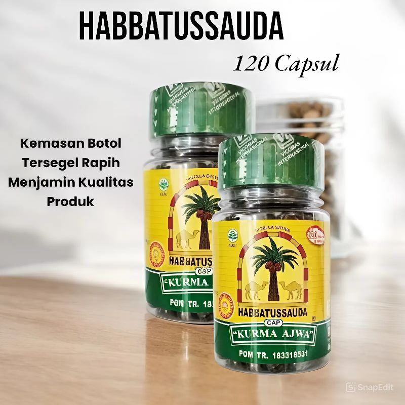 Habbatussauda Kurma Ajwa 120 Kapsul Habbatussauda cap Kurma Ajwa Habbat Ajwa Vicomas
