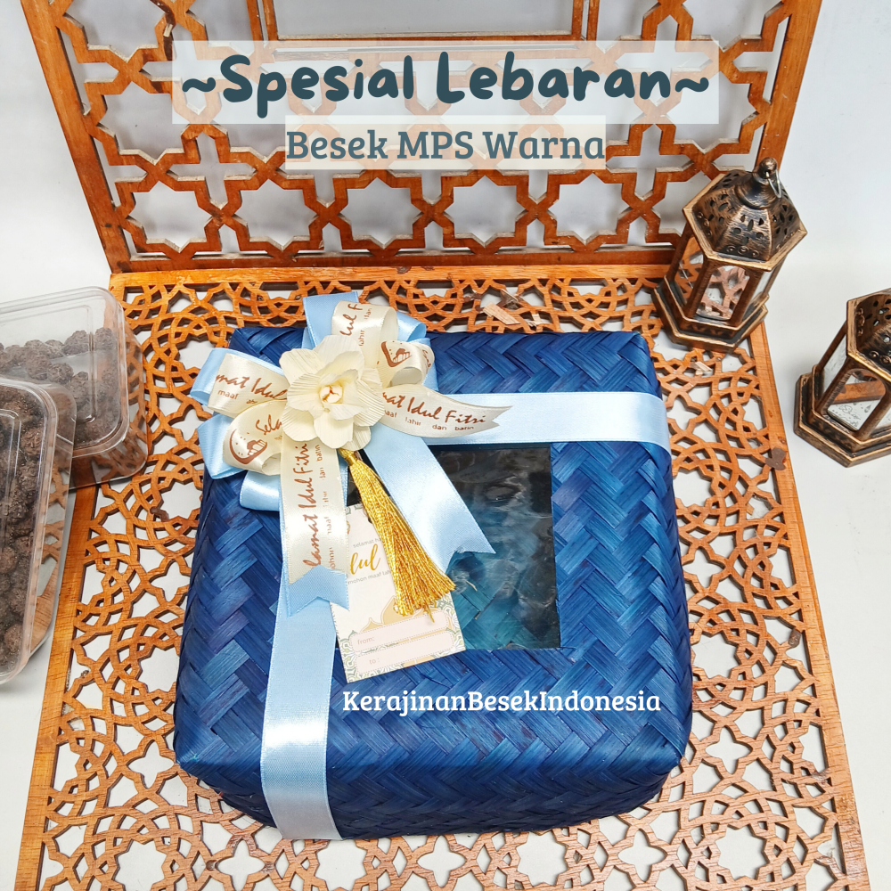 

BOX UNIK HAMPERS LEBARAN IDUL FITRI 2025 FREE TAG Besek Jinjing & tidak jinjing Warna Mika Pita Spesial Parsel murah toples kue