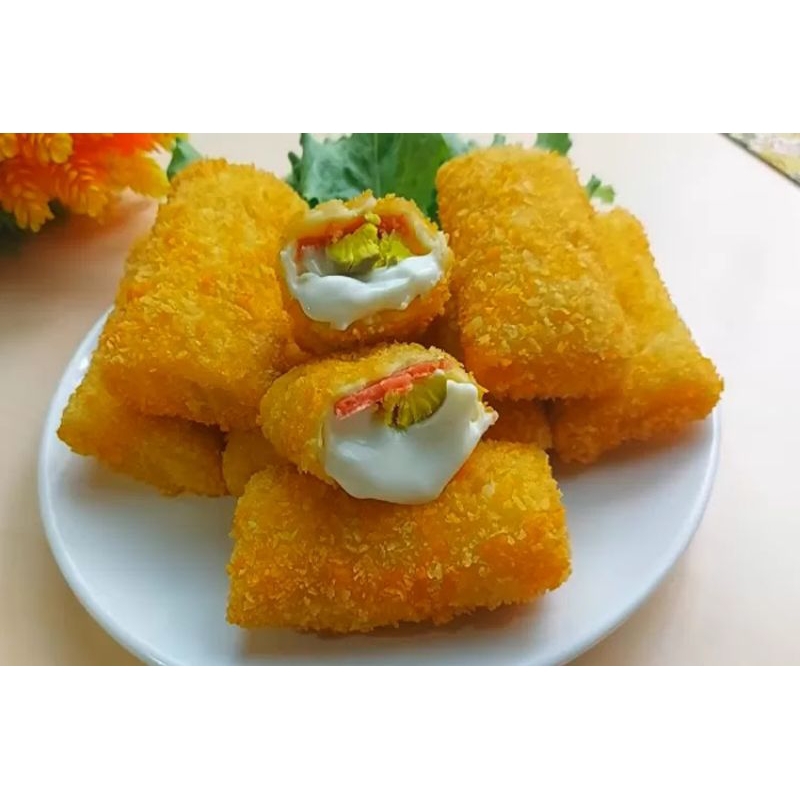 

risoles mayo smoke beef matang jumbo 4 pcs renyah enak