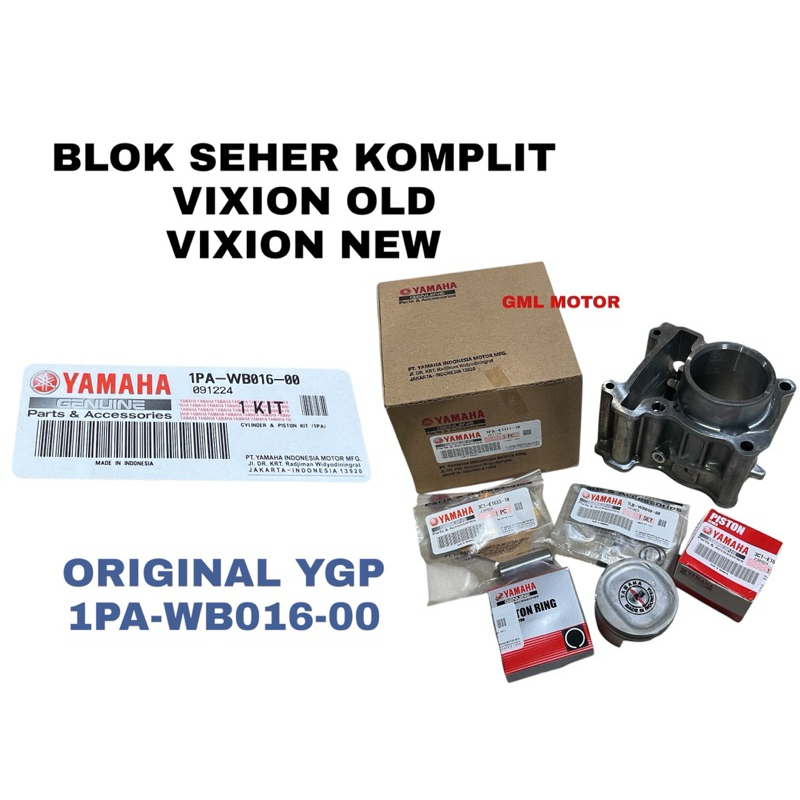 BLOK CYLINDER SEHER KOMPLIT VIXION OLD VIXION NEW ORIGINAL YGP 1PA-WB016-00