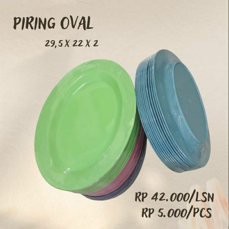 PIRING PLASTIK OVAL | PIRING SAJI