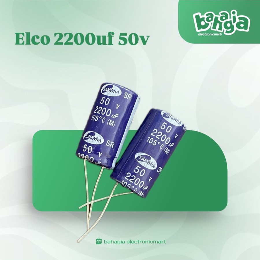 Kapasitor capacitor elko elco 2200uf 50v 2200 uf 50 v 2200 uf 50v