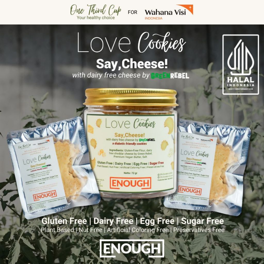 

Love Cookies - Gluten Free Tanpa Susu Tanpa Telur Tanpa Susu Bebas Gula - OTC x WVI