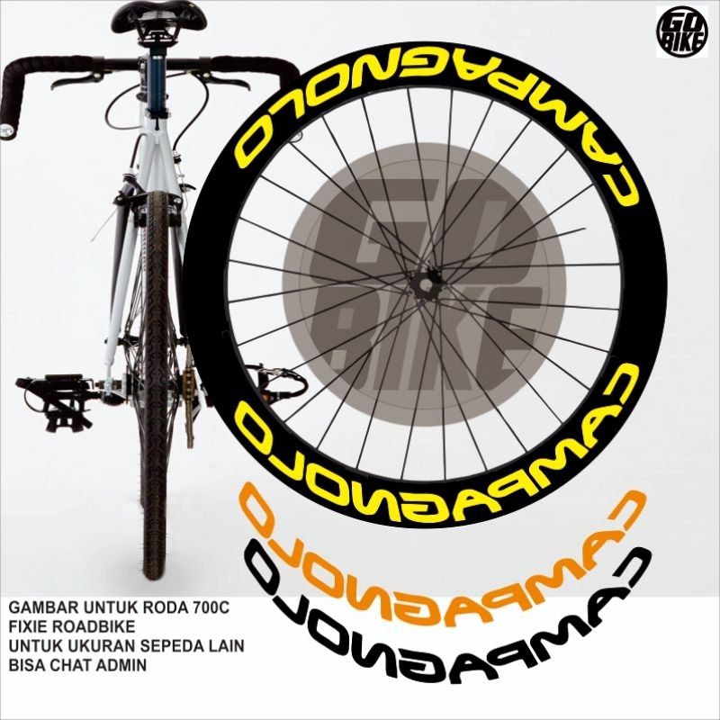 stiker rims velg sticker rims fixie roadbibike CMPGNOLO
