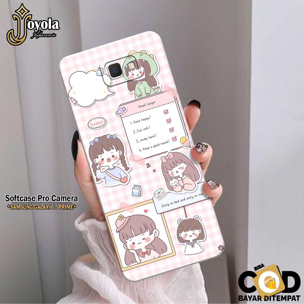 JOYOLA Case Samsung Galaxy J7 Prime Fashion Case Kartun Softcase Samsung Galaxy J7 Prime Pro Camera 