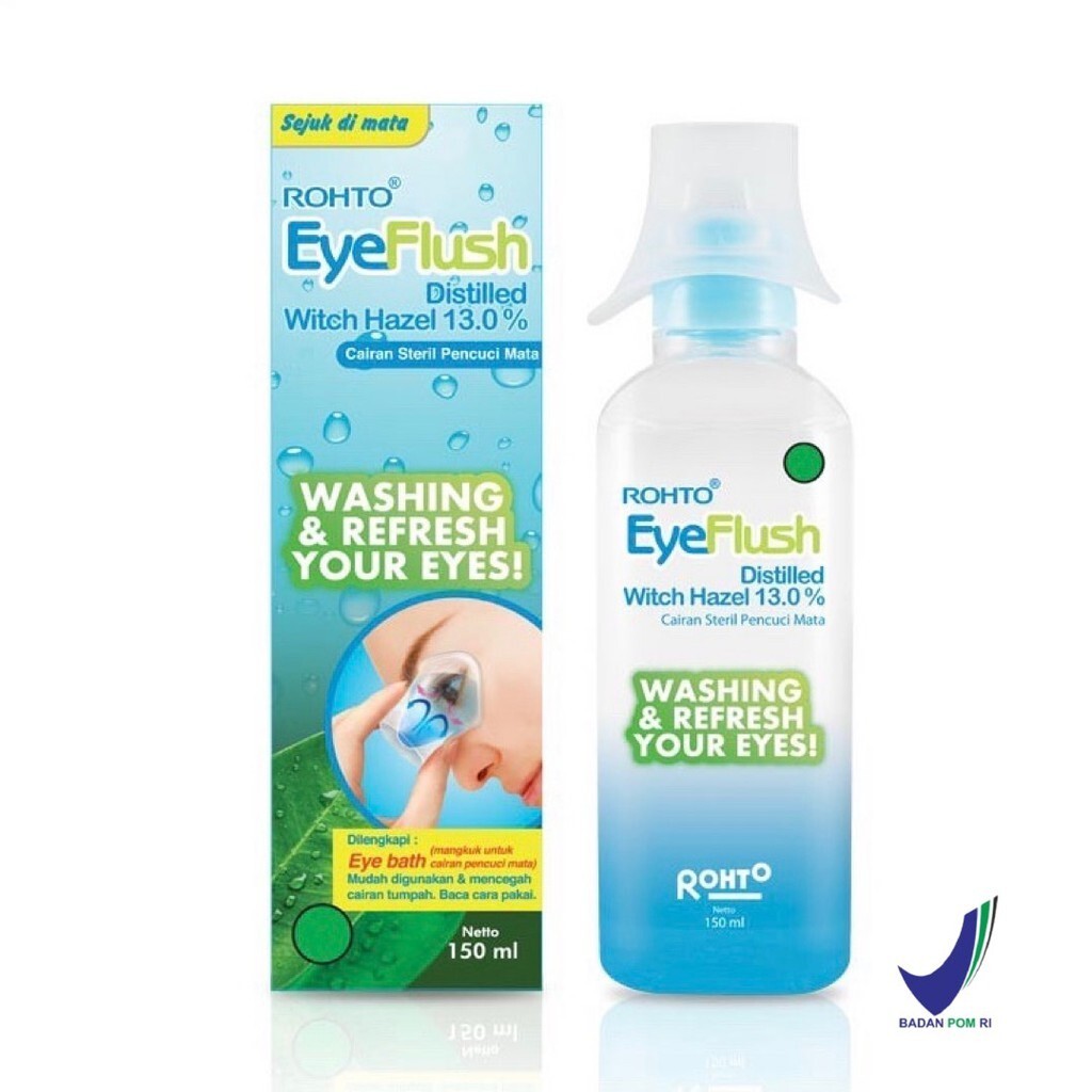 Rohto Eye Flush Cairan Pencuci Mata cairan Pembersih Mata 150mL Mata Kering Mata Merah Cuci Mata