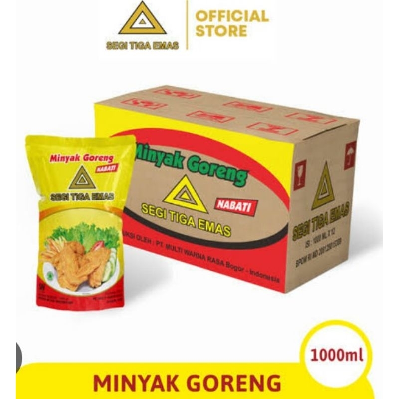 

MINYAK GORENG SEGITIGA EMAS 1DUS 12PCSX1LITER - MINYAK GORENG KELAPA SAWIT