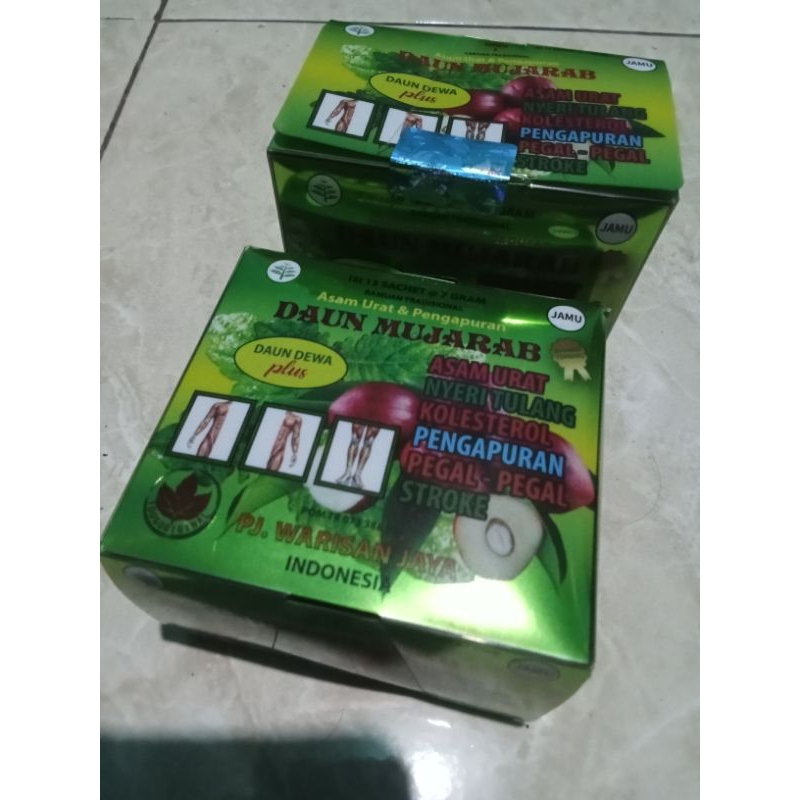

Jamu daun mujarab isi 15 bungkus original