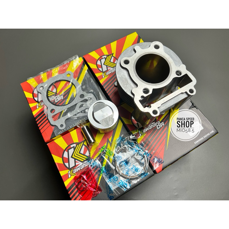 BLOK SEHER KAWAHARA MIO SOUL MIO SPORTY NOUVO MIO KARBU BORE UP UKURAN 58.5MM KAWAHARA RACING DR