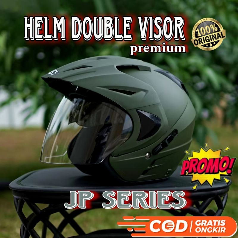 Helm Jp T1 Ink Double Visor Original Cnp Sni - Helm Dewasa Wanita Pria