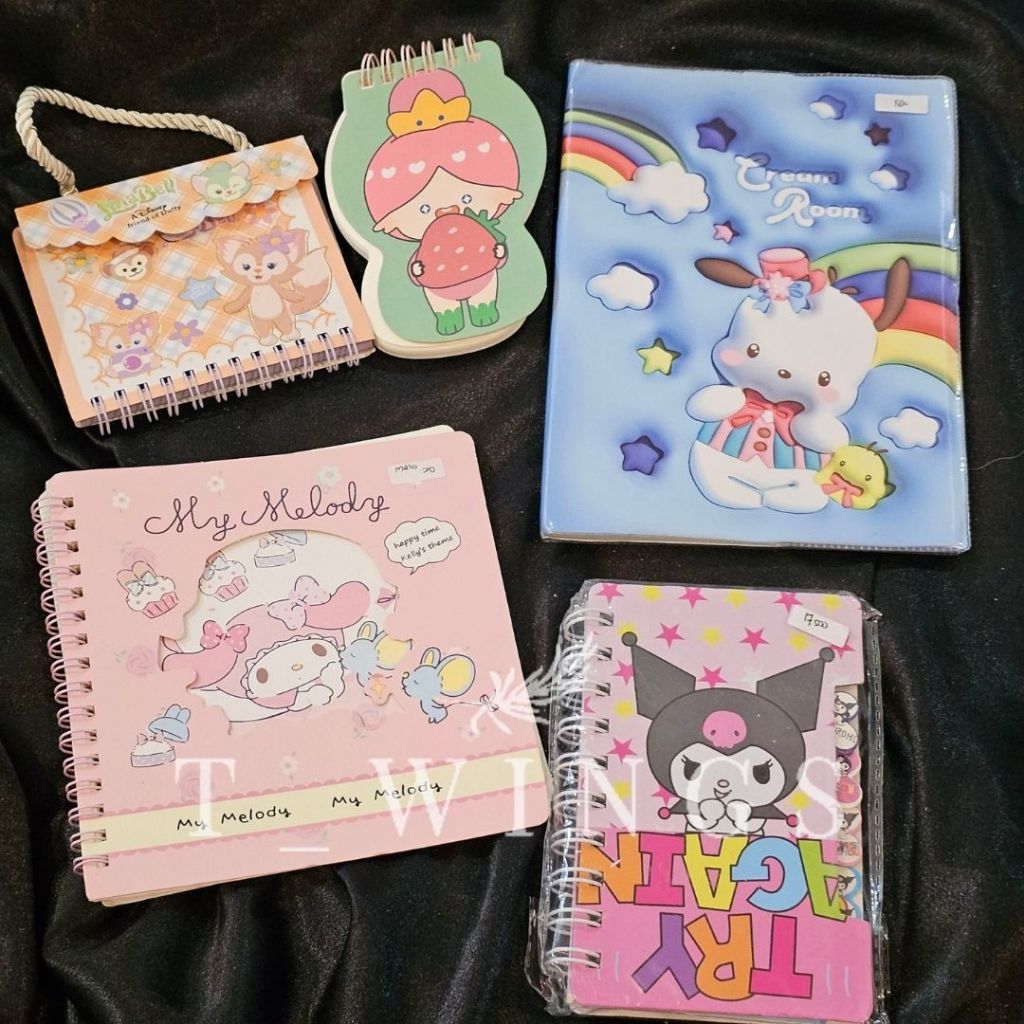 

[ TWH_01 ]Note bulu Tulis Berbagai Ukuran / Note Ring Dan Note Buku Sanrio
