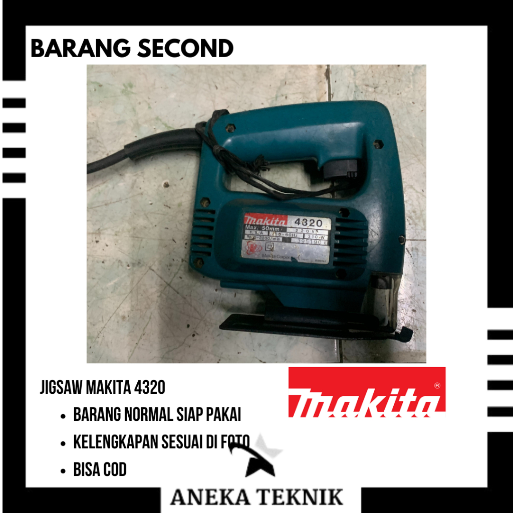 Jigsaw Makita 4320 Jigsaw Makita Japan Mesin Potong Kayu Gergaji Listrik Makita 4320