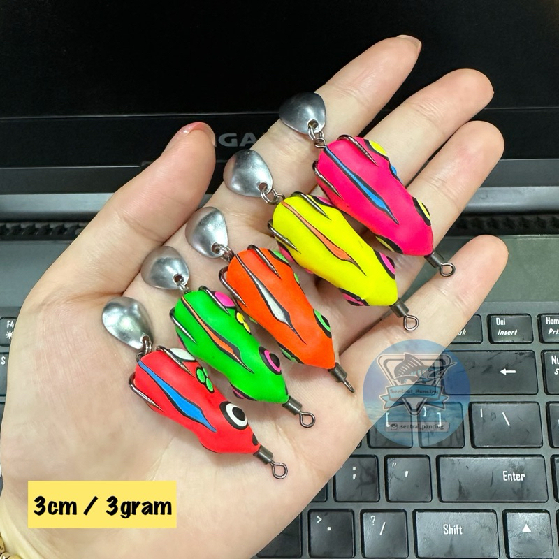 GROSIR CASTING UMPAN KODOK GABUS SOFT FROG - MINI POMPOM