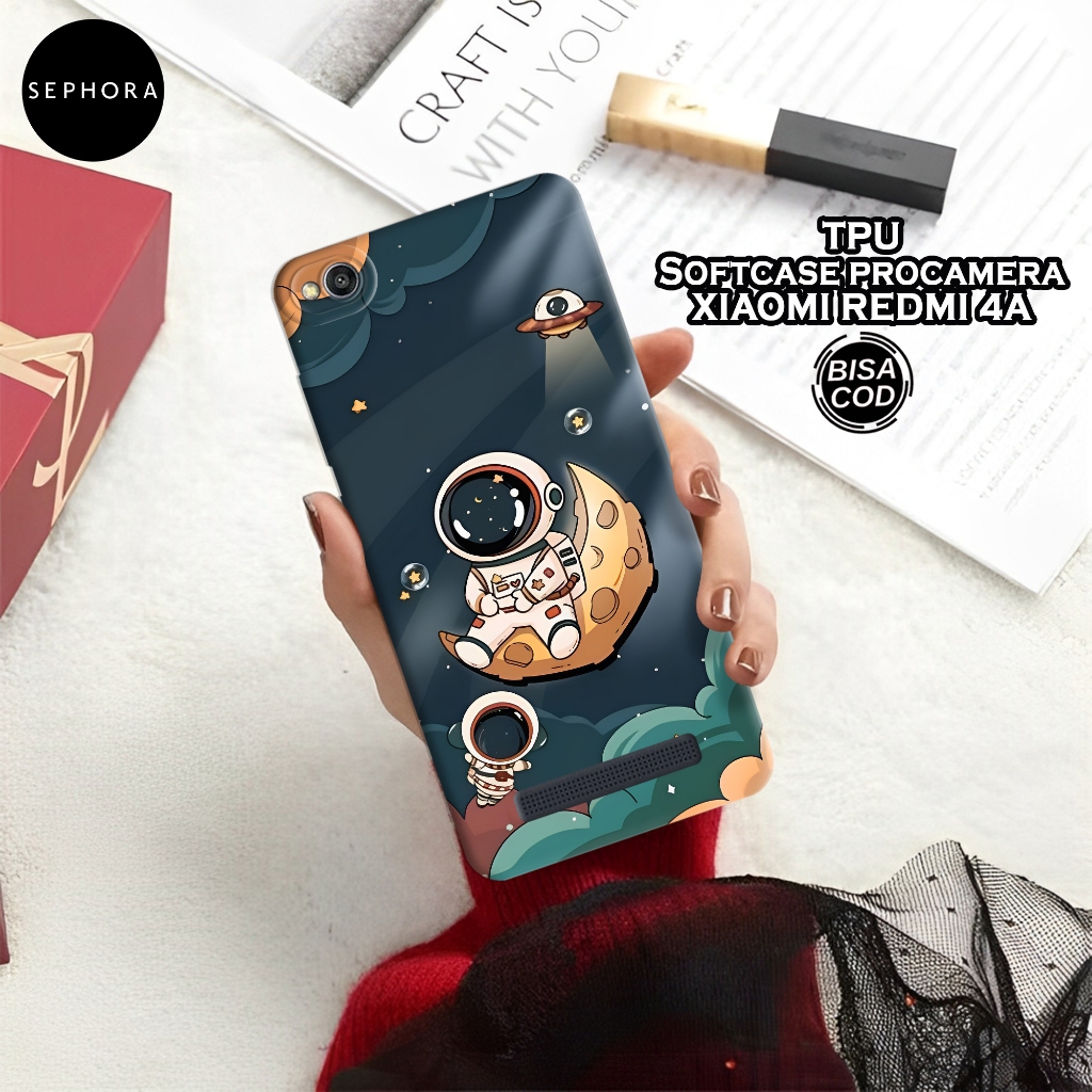 Case Xiaomi Redmi 4a Terbaru - Fashion Case Astronot - Softcase Xiaomi Redmi 4a - Case Pro Camera - 
