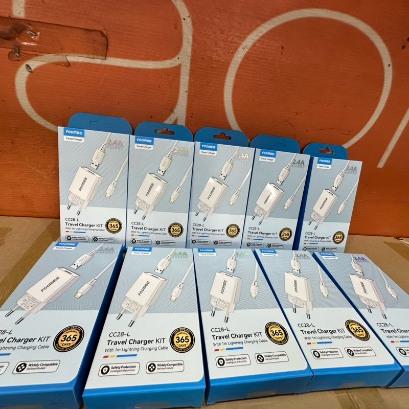 CHARGER FOOMEE CC28 Type - IPhone SATU SET 2.4A Original