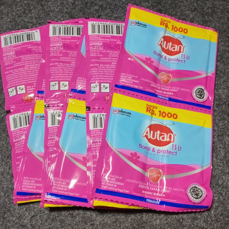 [isi 12 sachet] Autan Floral and Protect Lotion Anti Nyamuk 5 Ml