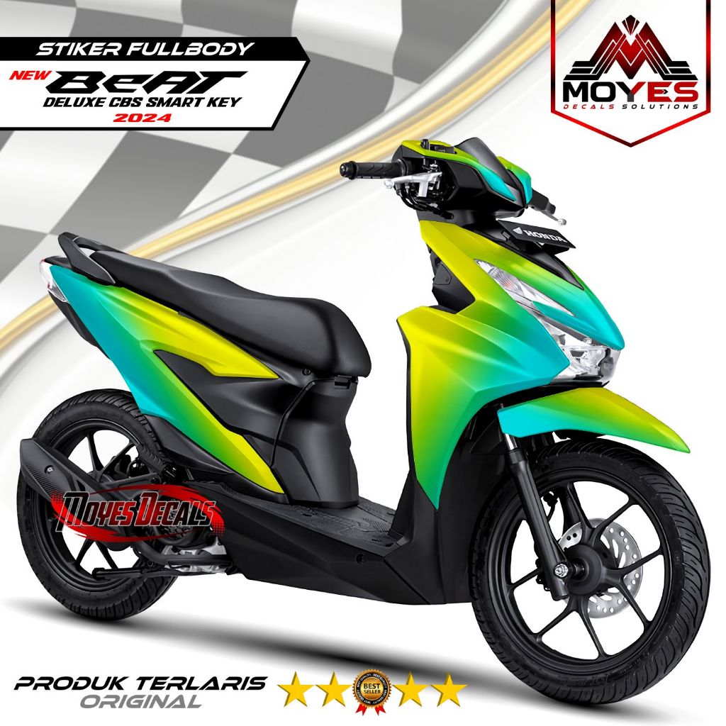 De Decal Sticker Honda Beat CBS STREET Smart Key Remote Full body - Stiker Variasi Modifikasi Beat D