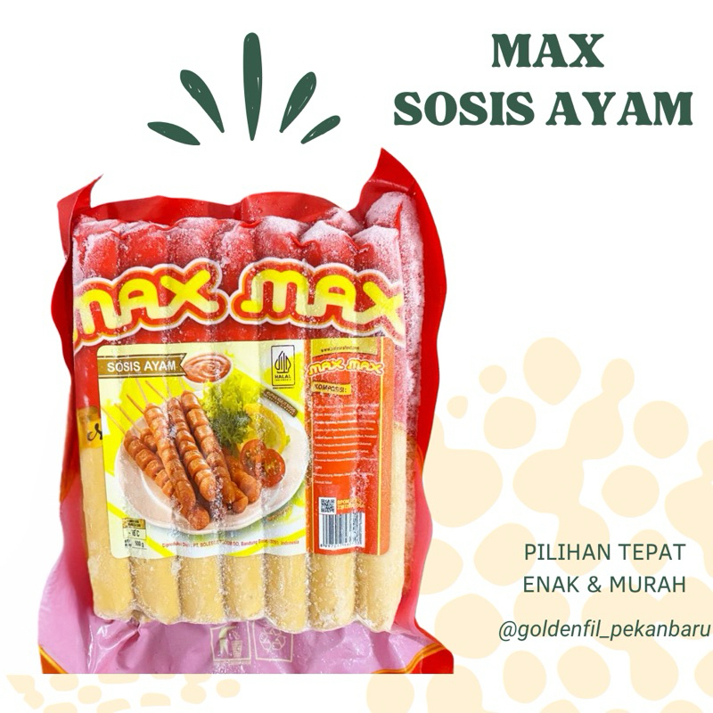 

Max sosis ayam 500g (15 pc)