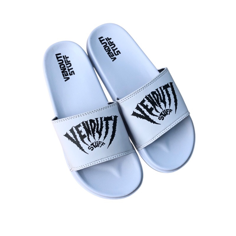 Venduti Stuff Sandal Slide Putih Kekinian Sendal Slop Karet Pria Wanita