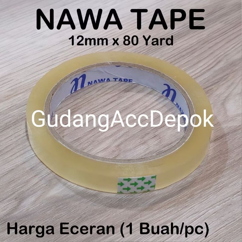 

Nawa Tape Clear 12MM / 24MM X 80 YARD / NAWA PVC ELECTRICIAL TAPE BLACK ISOLASI KABEL / VEGETABLES / SAYUR / KERTAS