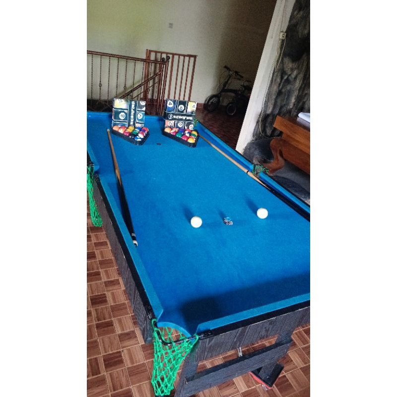 Meja billiard 6feet kaki lipat 180cm x 90cm second