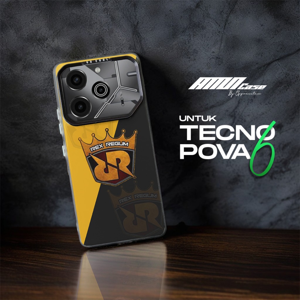CASE TECNO POVA 6 CASING HOLOGRAM - CASE RRQ FULL PRINT - CASE PREMIUM TERBARU