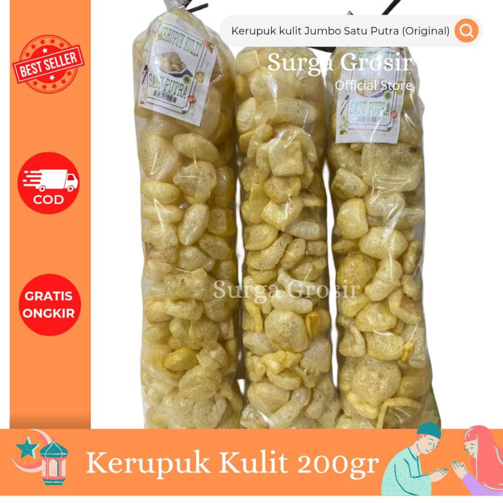 

Kerupuk kulit JUMBO SATU PUTRA (ORIGINAL) 200gr