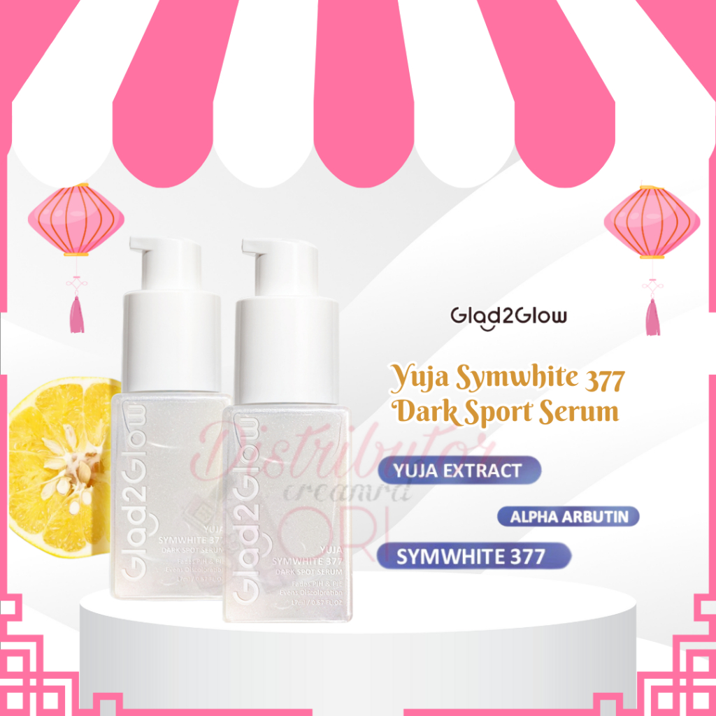 Glad2Glow Yuja Symwhite 377 Dark Spot Serum 17ml Whitening & Fade Dark Spot Mencerahkan Kulit Bright