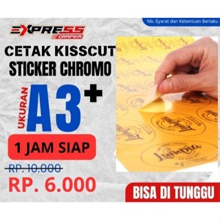 

STIKER CHROMO KISS CUT 10 LBR + KARTU NAMA 2 KOTAK 1 SISI + BIAYA DESAIN