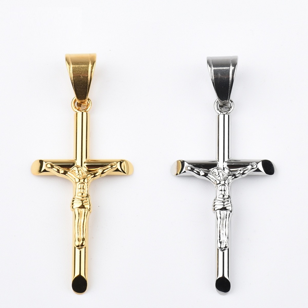 Liontin Titanium Salib YESUS Kristen Pendant H153