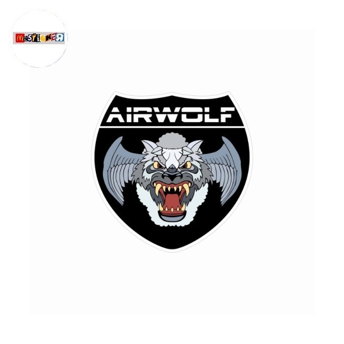 

sticker Air Wolf logo stiker retro film