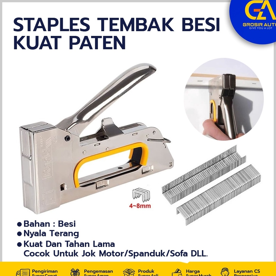 

Promo GrosirAuto Staples Tembak Staple Gun Tacker Jok Motor Steples Stepler Tembak Besi Kuat