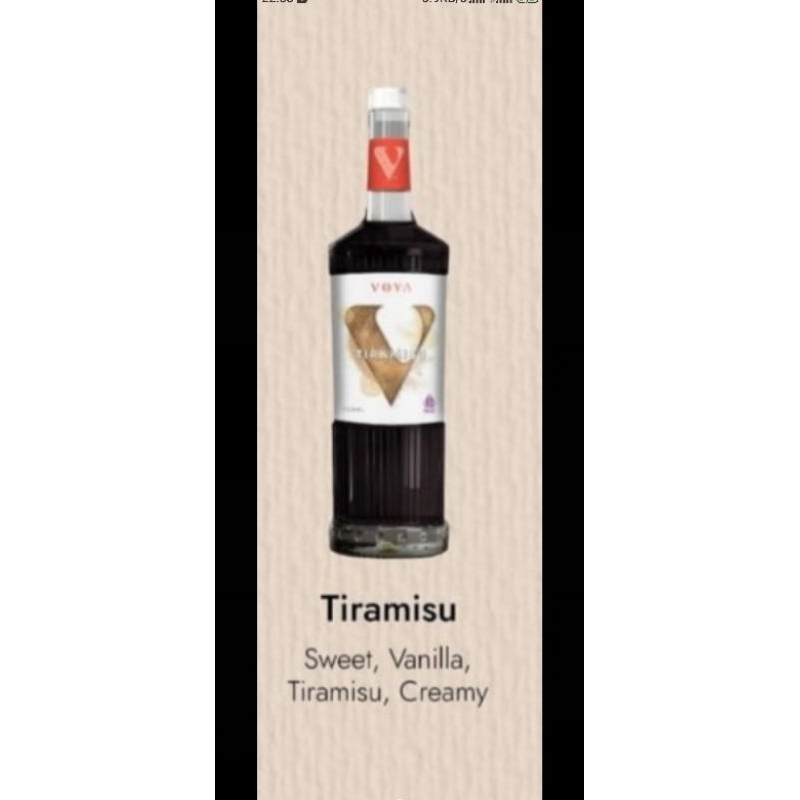 

voya tiramisu 750 ml