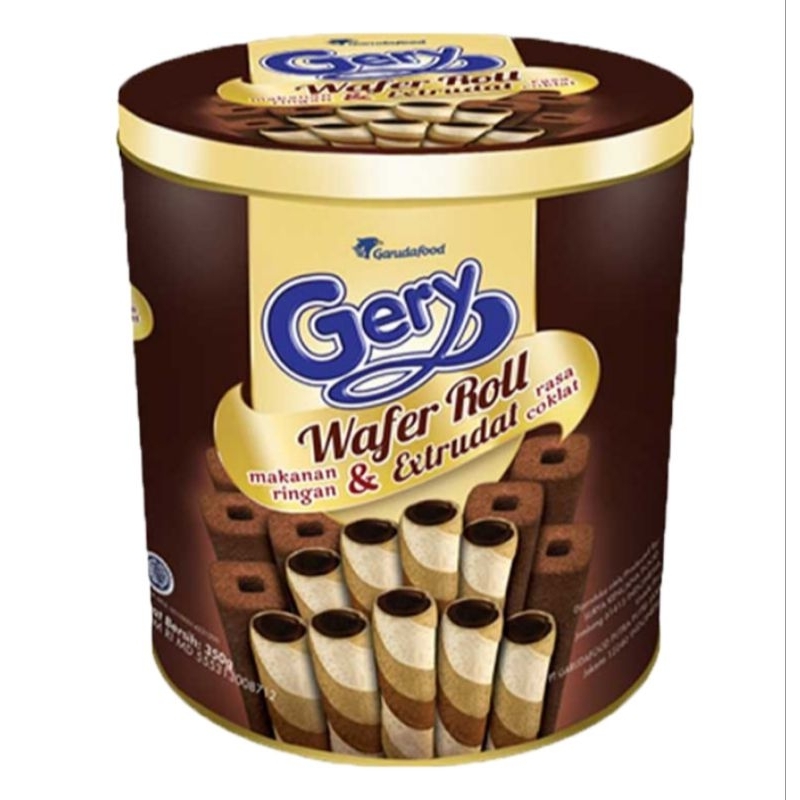 

Gery Wafer Roll Chocolate 350 gram kemasan kaleng