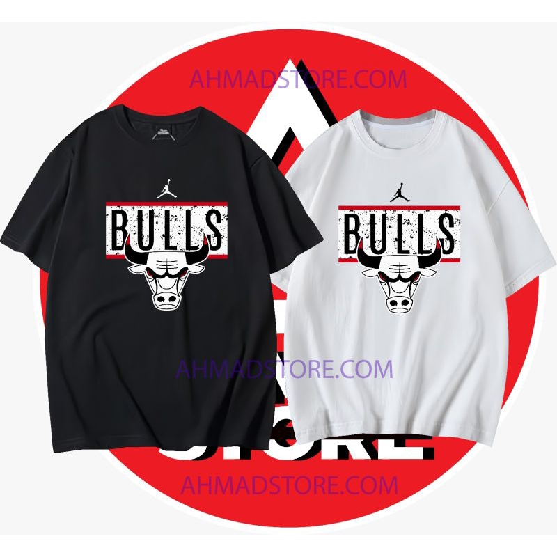 Kaos Bulls Hitam dan Putih Ahmadstore.com