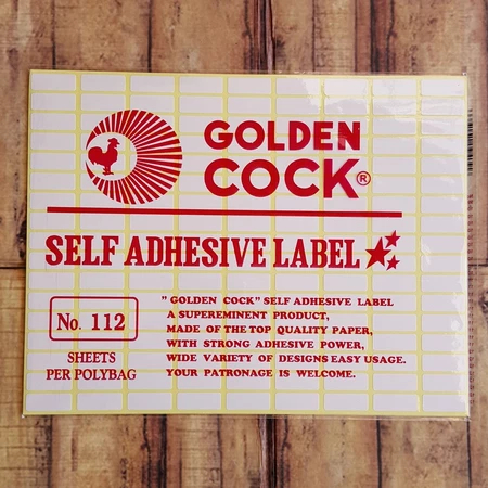 

Golden Cock Self Adhesive Label No.112 - Label Kertas/Label Harga