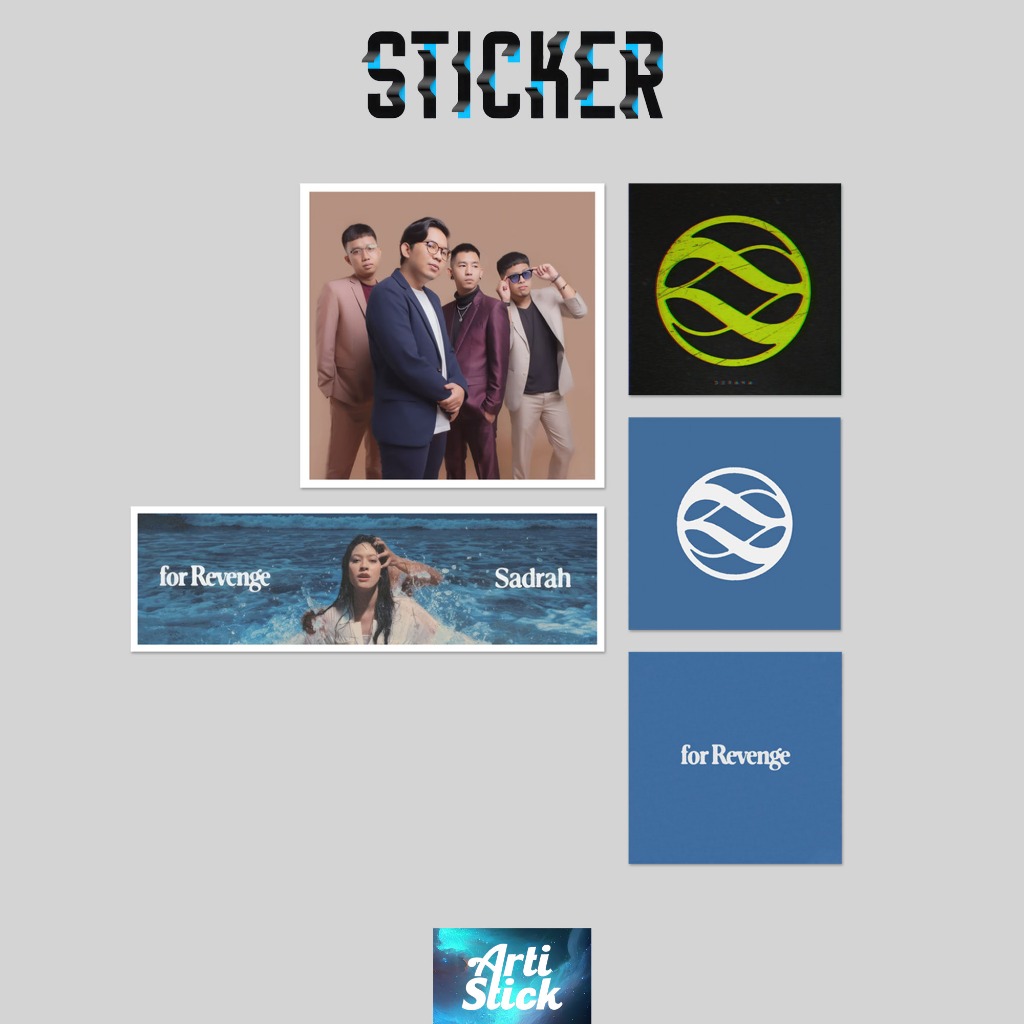

(5 PCS) Sticker Band Series FOR REVENGE PACK | Vinyl Laminasi anti air | ArtiStick Merch