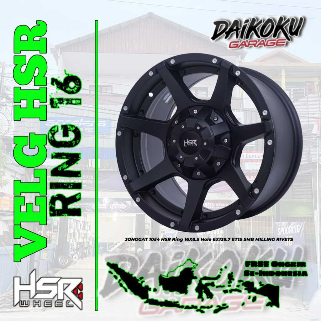 Velg Racing Mobil Model Offroad HSR JONGGAT 1054 Ring 16 Lubang 6x139,7 | Velg Mobil Hsrbanjarmasin