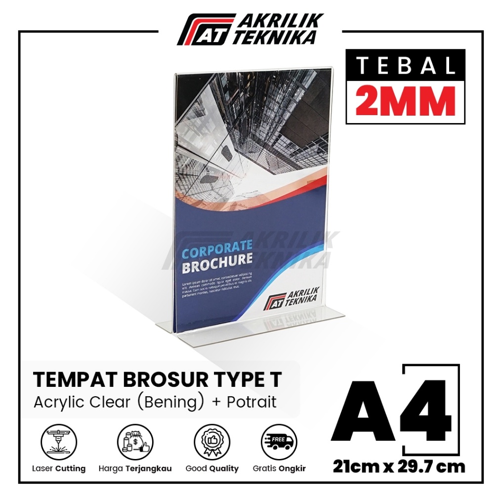 

Voucher Tempat Brosur Akrilik A4 2mm Akrilik Tent Card Tent Holder Acrylic Qris Barcode Tipe T