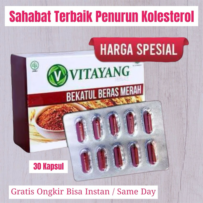 

Vitayang Bekatul Beras Merah 30 Kapsul Obat Penurun Kolesterol