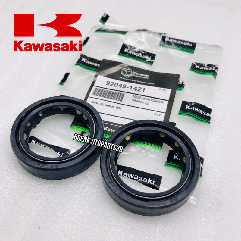 SEAL SHOCK DEPAN 2PCS KAWASAKI NINJA 250 KARBU NINJA 250 FI Z250 DTRACKER 150 ORI KAWASAKI