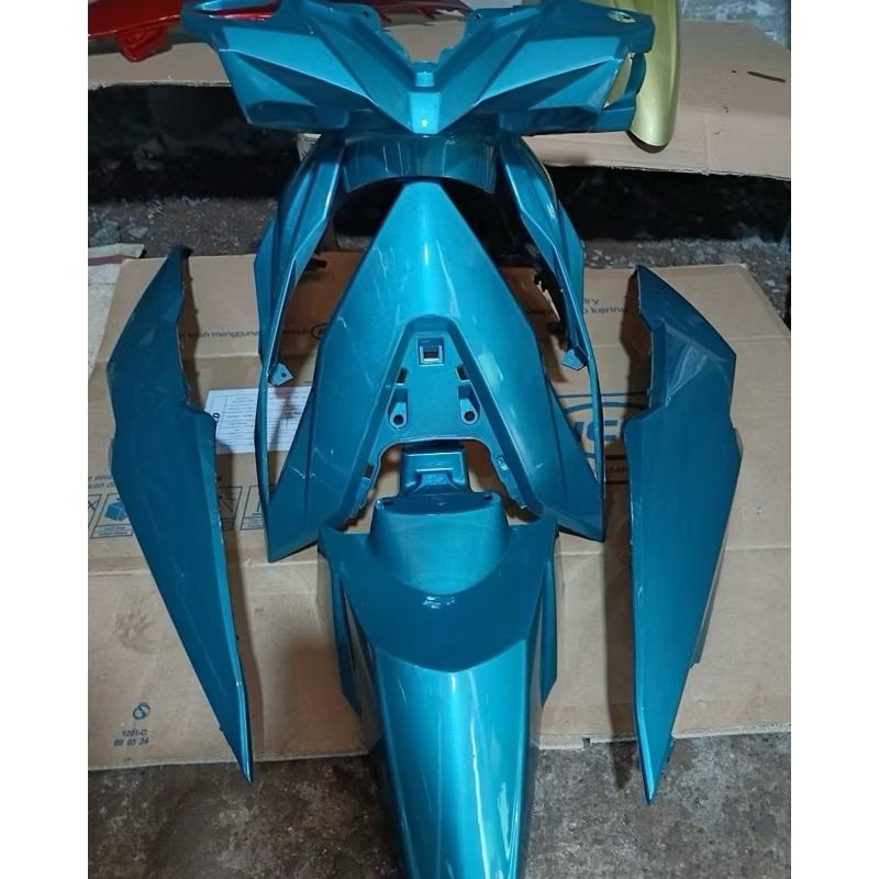 cover full body bodi halus Honda beat new ECO esp thn 2017-2019 warna biru relaxa