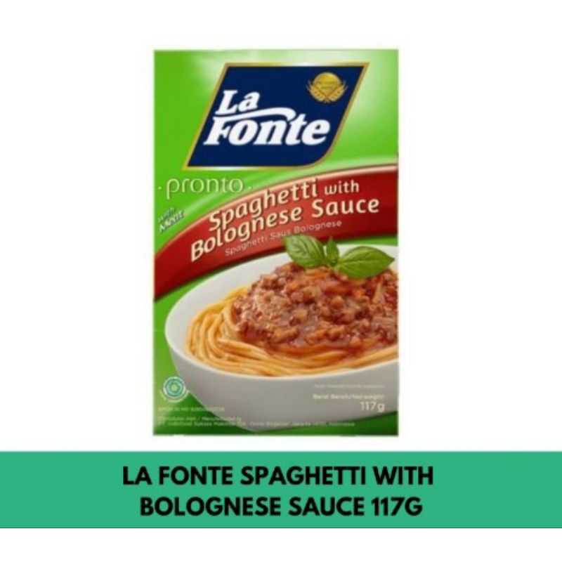 

La Fonte Pronto Instant Spaghetti Saus Bolognese Box 117 g