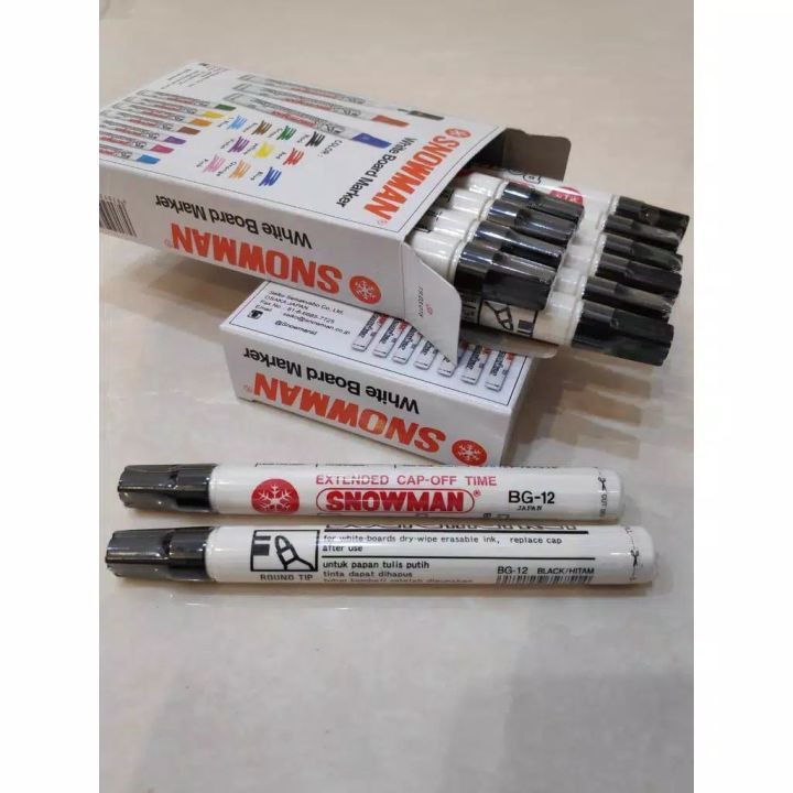 SPIDOL SNOWMAN WHITEBOARD 1PACK ISI 12PCS GROSIR MURAH