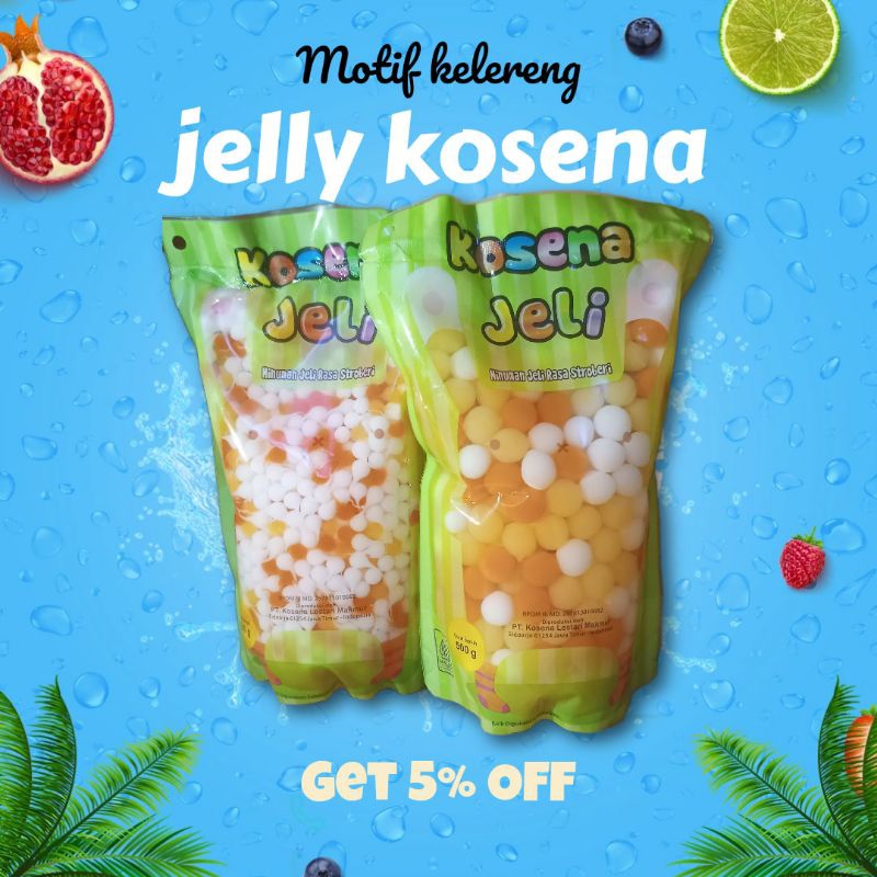 

jely kosena, jelly motif kelereng, kemasn 500gr