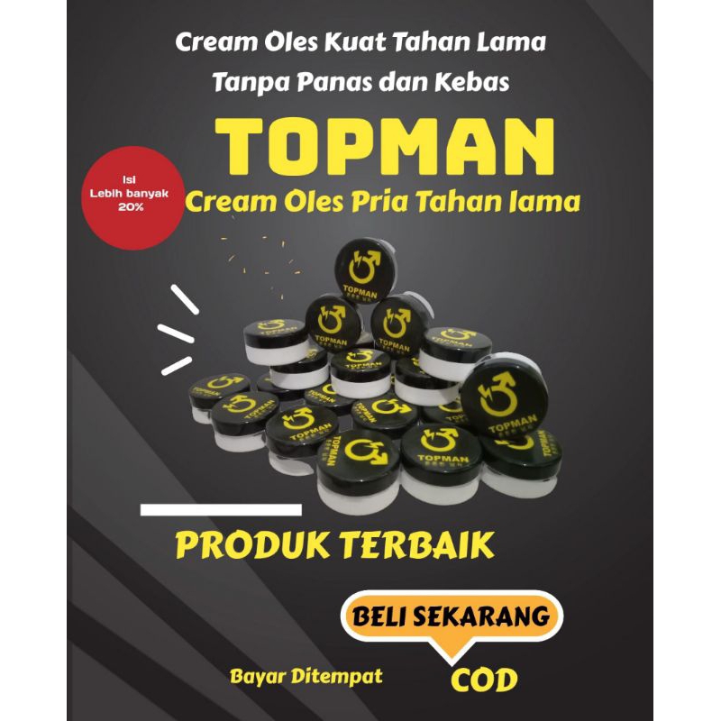 Topman obat kuat oles pria tahan lama,cream oles tahan lama,Top man Oles pria tahan lama tanpa rasa 